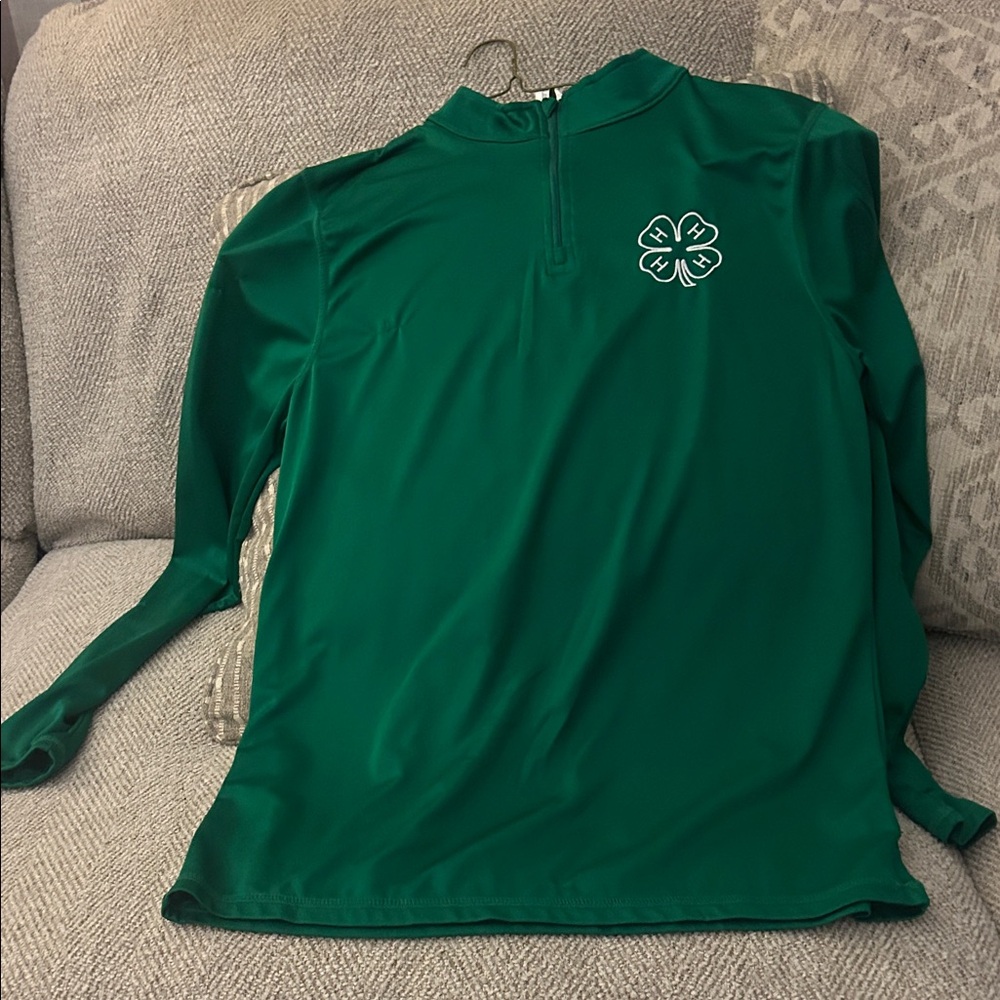 4-H Green Long Sleeve Pullover with Logo